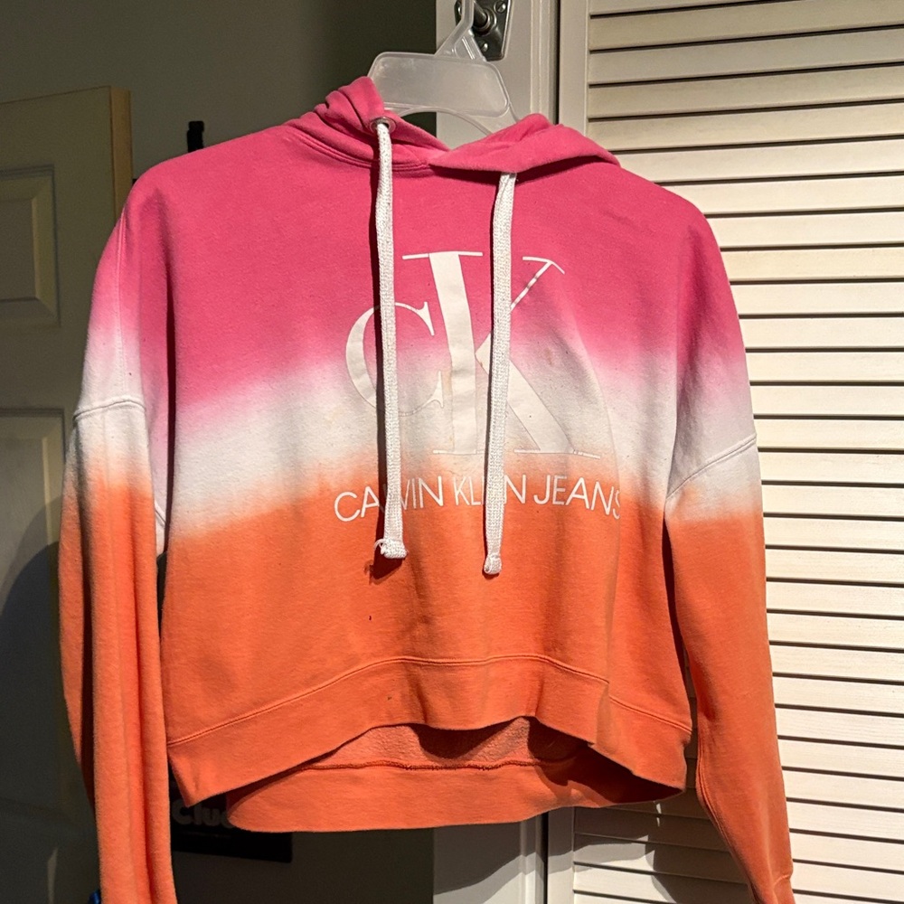 Calvin Klein Pink and Orange Ombre Sweatshirt